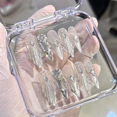 Cat's Eye Shell(Handmade Custom Nails)/10Pcs Stiletto Nails