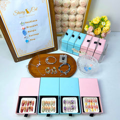 【MYSTERY NAILS BOX】Luxury Handmade Nails(10pcs) & Random Jewelry