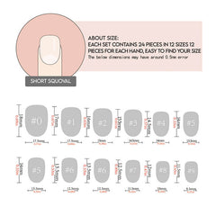 Cute Strawberry(Handmade press on nails)/10Pcs Squoval Nails