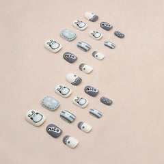 My Neighbor Totoro(Handmade Press On Nails)/24Pcs Short Children Nails