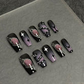 Y2K Snake Punk(Handmade press on nails)/10Pcs Squoval Nails