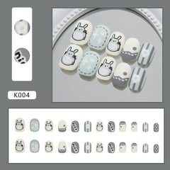 My Neighbor Totoro(Handmade Press On Nails)/24Pcs Short Children Nails