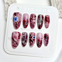 Eye of Cthulhu(Handmade press on nails)/10Pcs Almond Nails