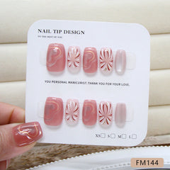 Fireworks Love Cat Eye(Handmade press on nails)/10Pcs Squoval Nails