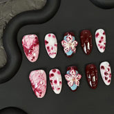 Rendering 3D Flowers Handmade press on Nails / 10Pcs Almond Nails