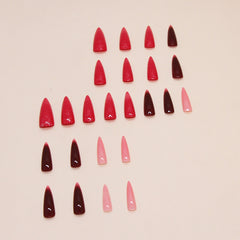 Ombre Glitter(Handmade press on nails)/24Pcs Stiletto Nails