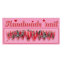 Fire Planet(Handmade press on nails)/10Pcs Almond Nails