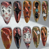 Halloween clown(Handmade press on nails)/10Pcs Almond Nails