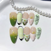 Island Style(Handmade press on nails)/10Pcs Almond Nails