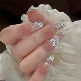 Shining Galaxy Diamond Cat Eye(Handmade press on nails)/10Pcs Stiletto Nails