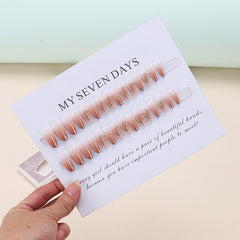 Silver Heart(Handmade press on nails)/30Pcs Coffin Nails