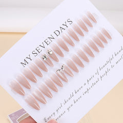Square Diamond(Handmade press on nails)/30Pcs Almond Nails