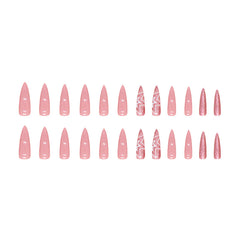 Maple Leaf(Handmade press on nails)/24Pcs Stiletto Nails