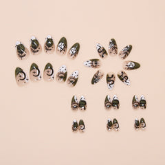Cthulhu simple pattern Press on Nails 24Pcs Short Almond Nails
