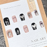 Y2k Love Star(Handmade press on nails)/10Pcs Squoval Nails