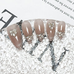 Shining Galaxy Diamond Cat Eye(Handmade press on nails)/10Pcs Stiletto Nails