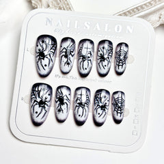 Comic Spider(Handmade press on nails)/10Pcs Almond Nails