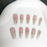Princess Cupid Cat Eye(Handmade press on nails)/10Pcs Ballerina Nails