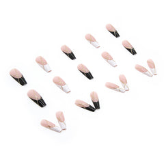 Gold Bars(Handmade press on nails)/24Pcs Ballerina Nails