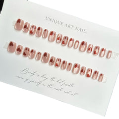 Love Cat Eye(Handmade press on nails)/10Pcs Squoval Nails