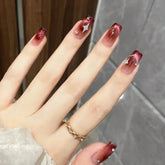 Chain Starburst Cat Eye(Handmade press on nails)/10Pcs Coffin Nails