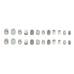 My Neighbor Totoro(Handmade Press On Nails)/24Pcs Short Children Nails