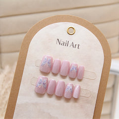 Butterfly Cat Eye Gradient(Handmade press on nails)/10Pcs Squoval Nails