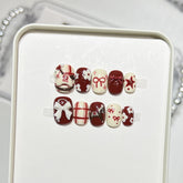 Cute ponny(Handmade press on nails)/10Pcs Square Nails