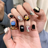 Candy Cartoon Star Eyes(Handmade press on nails)/10Pcs Square Nails