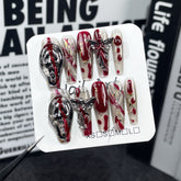 Mask Angel Handmade Press on Nails 10Pcs Long Ballerina Nails