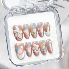 Dream Island Presson on Nails 10Pcs Medium Almond Nails