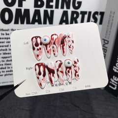 Bloody Mary Press on Nails 10Pcs Long Stiletto Nails