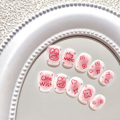 Spring Paradise(Handmade Press On Nails)/24Pcs Short Children's Nails