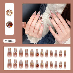 Ruby(Handmade press on nails)/24Pcs Coffin Nails