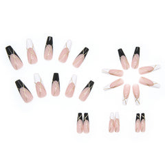 Gold Bars(Handmade press on nails)/24Pcs Ballerina Nails