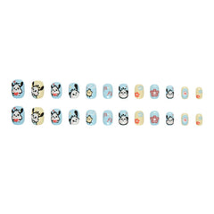 Doll Puppy(Handmade Press On Nails)/24Pcs Short Children Nails