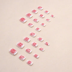 Spring Paradise(Handmade Press On Nails)/24Pcs Short Children's Nails
