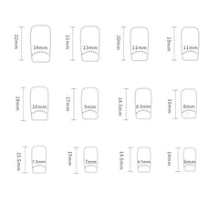 Retro Flowers Press on Nails 24Pcs Medium Square Nails