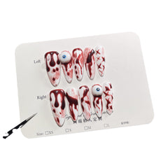 Bloody Mary Press on Nails 10Pcs Long Stiletto Nails