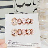 Hat Kitty(Handmade press on nails)/10Pcs Squoval Nails