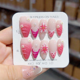 Island Nightingale Shell(Handmade press on nails)/10Pcs Almond Nails