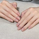 Love Bubbles Cat Eye(Handmade press on nails)/10Pcs Squoval Nails