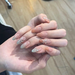 Butterfly(Handmade press on nails)/30Pcs Almond Nails