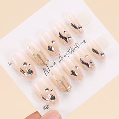 Purple Diamond(Handmade press on nails)/30Pcs Coffin Nails