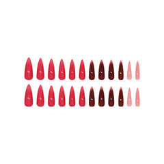 Ombre Glitter(Handmade press on nails)/24Pcs Stiletto Nails