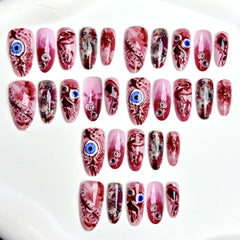Eye of Cthulhu(Handmade press on nails)/10Pcs Almond Nails