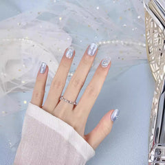 Cat Eye Butterfly 3D Snake Handmade press on Nails / 10Pcs Squoval Nails