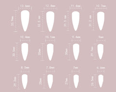 Dark Night Flower on Nails 30Pcs Long Stiletto Nails