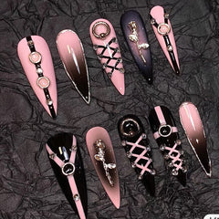 Sexy(Handmade Custom Nails)/10Pcs Stilettos Nails