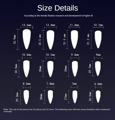 Snowflake Cat Eye Bow Handmade press on Nails / 10Pcs Stiletto Nails